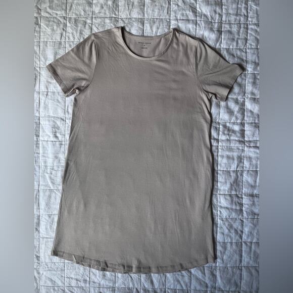 Universal Standard Tan Liquid Jersey Knit T Shirt Dress - XS / 10-12 - Picture 1 of 8